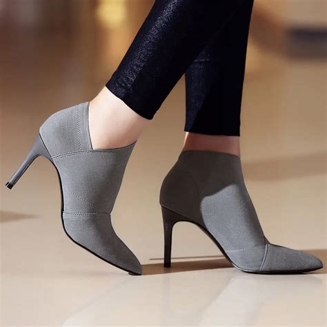 women shoes retro bohemia high heel shows ankle boot elegant cusp casual short boots female