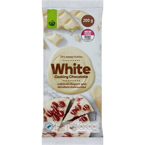 Woolworths Cooking Chocolate White 200g Woolworths