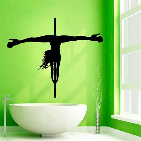 Pole Dance Wall Decals Striptease Girl Dancer Beauty Salon Decor Vinyl Decal Sticker Home Art