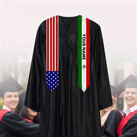 Custom Graduation Stoles 2023 A Perfect T Mixed Country Flag Sash