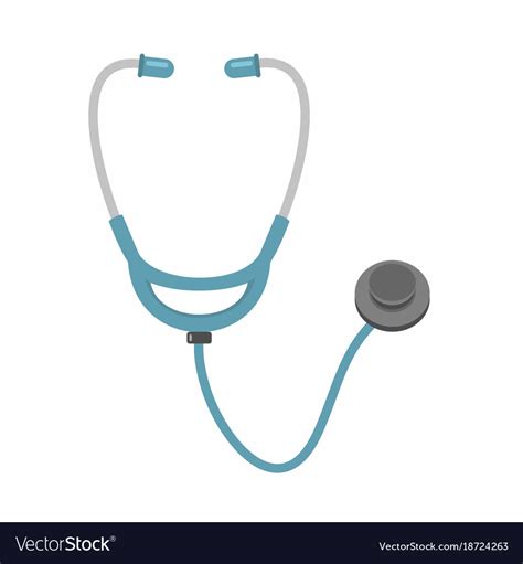 Cartoon Medical Blue Stethoscope Royalty Free Vector Image