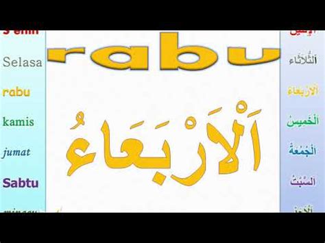 Ingin memberikan nama kucing yang terinspirasi dari bahasa arab atau dari khazanah islam? nama - nama hari dalam bahasa arab - YouTube
