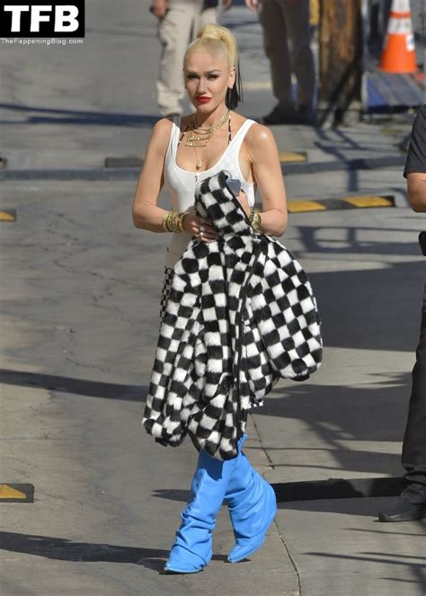 Gwen Stefani Arrives For An Appearance On Jimmy Kimmel Live 87 Photos