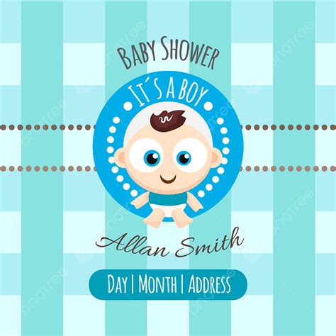 Boy Shower Vector Png Images Shower Card With Cute Boy Invitation
