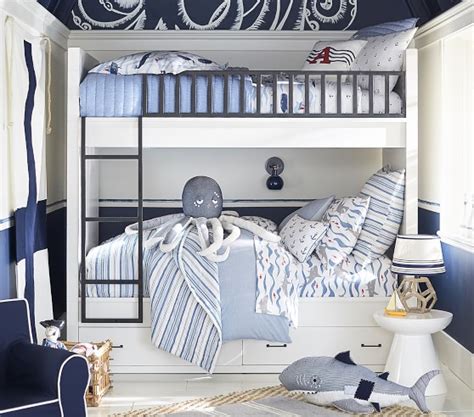 Choosing new kids bedding sets is a fantastic way to play with color, texture and pattern. Grayson Bedroom Set | Pottery Barn Kids