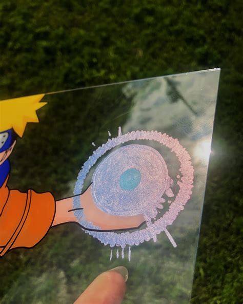 Naruto Glass Painting Made By Me The Rasengan Os Iridescent Rnaruto