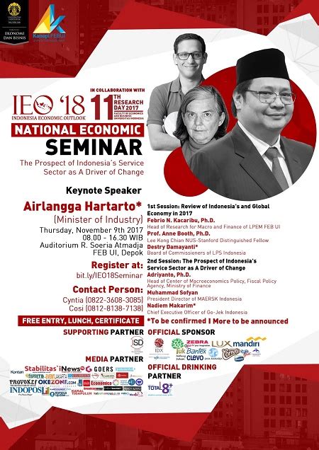 Changes to the april 2018 database. Seminar "Indonesia Economic Outlook" 2018 - KabarKampus.com