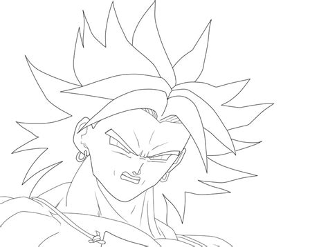 A drawing i made after hearing vig mignogna (broly's dub voice actor). Super saiyan Broly lineart by Barbicanboy on DeviantArt