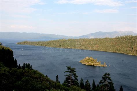 Emerald Bay Tahoe Lake Usa Stock Image Image Of California Middle