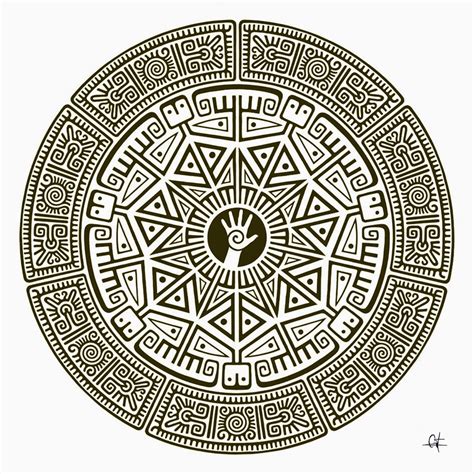 Arabesko Dibujo Mandala Decorativo De 7 Caras Heptagrama De Diseño