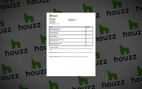 Houzz Packing Slip Template CYBRA
