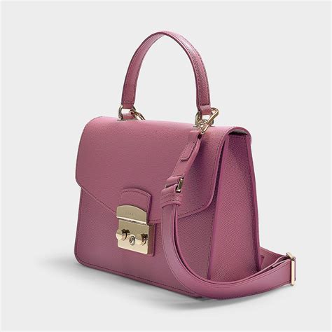Furla Leather Metropolis S Top Handle Bag In Azalea In Pink Lyst