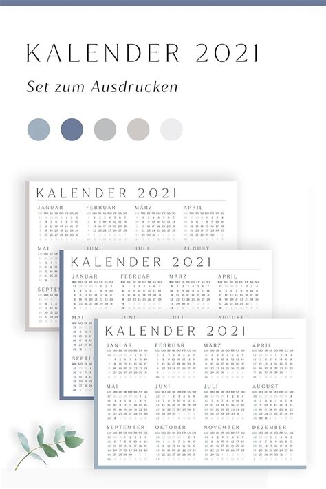 Stylishe vorlagen und fotokalender zum ausdrucken. Kalender 2021 2020 mit Kalenderwochen zum Ausdrucken | 10er Set | Swomolemo in 2020 | Kalender ...