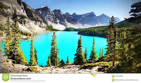Moraine Lake Banff Np Canada Stock Photo Image Of Landscape Lakes
