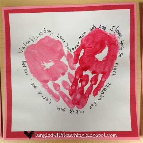Valentines Heart Felt Handprint Hearts Valentine Crafts Handprint