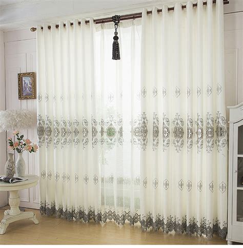 Modern 2015 New Living Room Curtains With Lace Design
