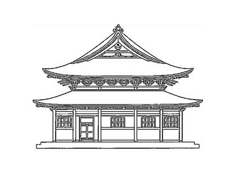 Tout le monde peut apprendre à dessiner! BBB.JPG (640×480) | Temple japonais, Coloriage, Dessin ...