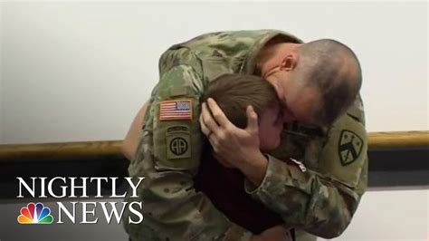Soldier Surprises Son In Emotional Video Nbc Nightly News Youtube