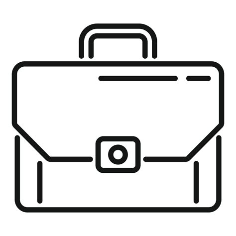 Leather Briefcase Icon Outline Vector Work Bag 15157139 Vector Art At
