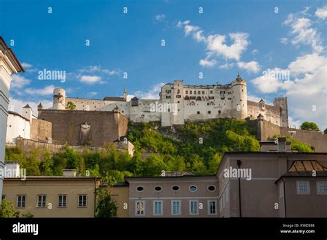 The Hohensalzburg Fortress Which Sits Atop Of The Festungsberg In