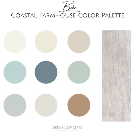 Behr Coastal Farmhouse Color Palette Professional Color Palette For