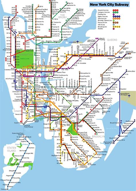 Nyc Metro Map Map Metro New York New York Usa