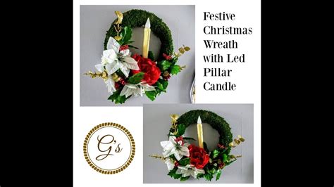 £1 Poundland Craft Festive Christmas Moss Wreath With Led Tapper