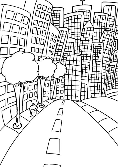 My first trial of the escape to wonderland coloring book#coloringbook #alice… Cityscape Coloring Page at GetColorings.com | Free ...