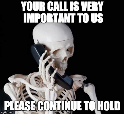 Skeleton On Phone Imgflip