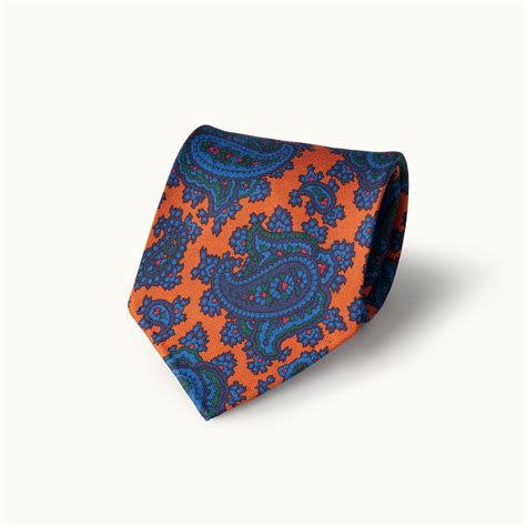 Rust Paisley Madder Silk Tie