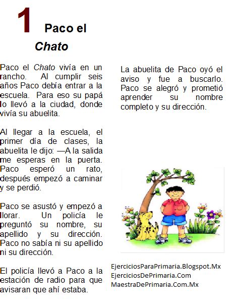 Последние твиты от paco el chato (@pacojavierlm). PACO EL CHATO CUENTO PDF