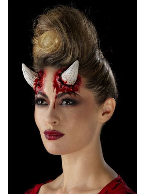 Unisex Latex Devil Horn Prosthetic Halloween Makeup 46798
