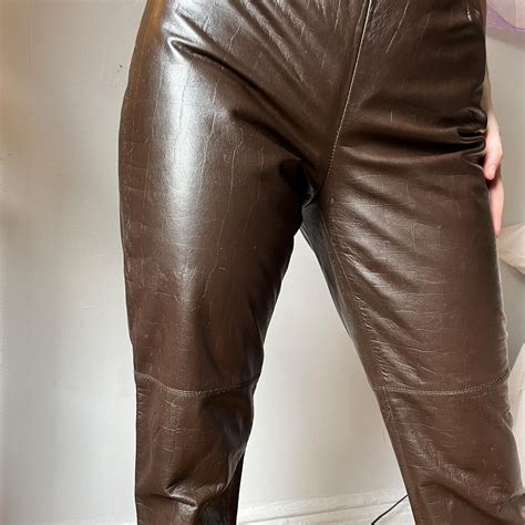 Albertomakali Vintage Italian Leather Pants With Depop