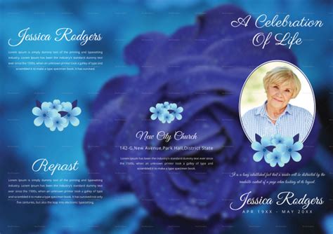 Elegant Funeral Trifold Brochure Template In Adobe Photoshop Microsoft