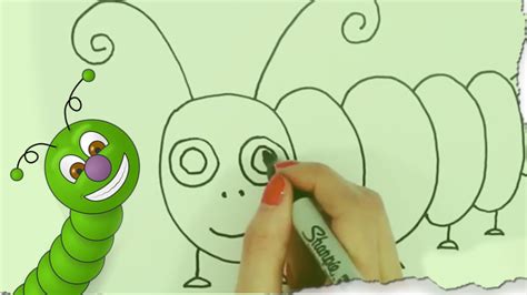 How to draw a caterpillar. How to Draw a Caterpillar by HooplaKidz Doodle | Drawing ...