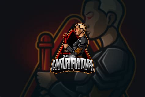 Warrior Mascot And Esport Logo Creative Illustrator Templates