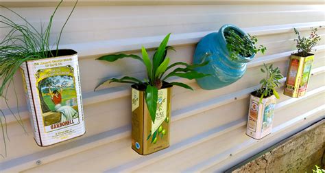Dairy Style Recycled Oil Tin Vertical Garden