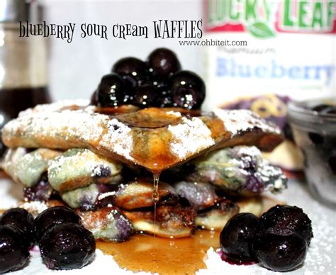 ~blueberry sour cream waffles oh bite it
