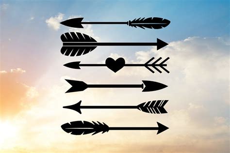 Arrow Svg Tribal Svg Arrow And Heart Svg Feather Svg Arrow Etsy