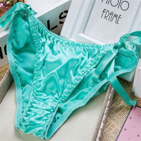 ladies satin silk panties side tie bikini briefs knickers underwear cute fashion ebay