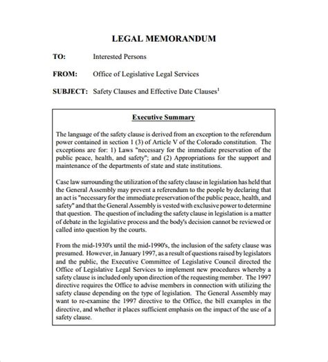11 Legal Memo Template To Download Sample Templates