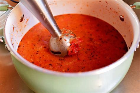 Chicken with red pepper sauce. Creamy Roasted Red Pepper Soup | Recipe in 2020 | Roasted ...