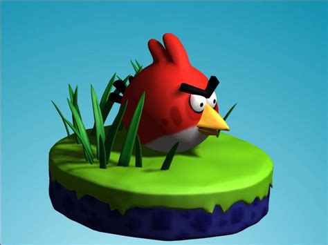 My Angry Bird 3d Red 3d Model In Bird 3dexport