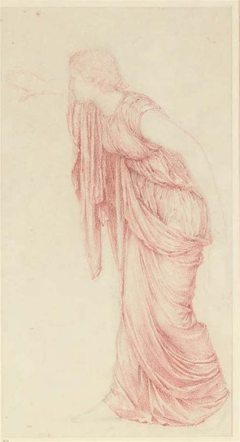 Henry Holiday 1839 1927 Study Of A Draped Classical Figure Full