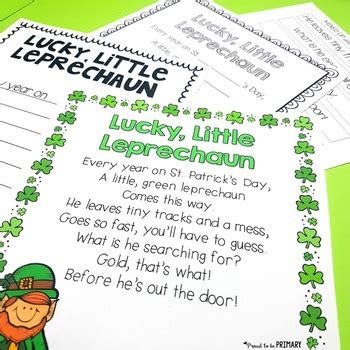 Saint patrick's day poems for kindergarten. St Patrick's Day Poem by Proud to be Primary | Teachers ...