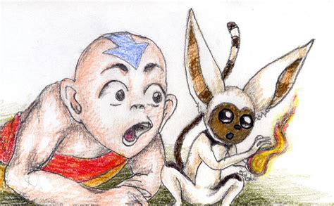 Momo And Aang Avatar By Puulo On Deviantart