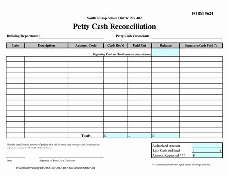 Daily Cash Report Template Unique Daily Cash Reconciliation Form