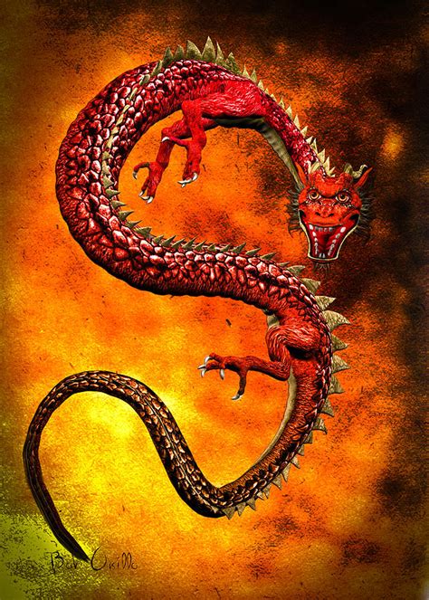 Oriental Chinese Dragon Digital Art By Bob Orsillo Fine Art America