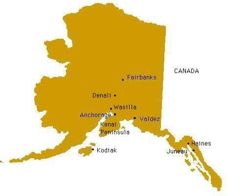 The map is furnished with three city insets of anchorage, fairbanks, and juneau. Alaska map for lodging and activity reservations - Alaska ...
