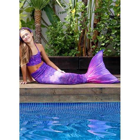 Purple Surf Mermaid Tail Fun Swimmable Tails And Fins For Kids Uk